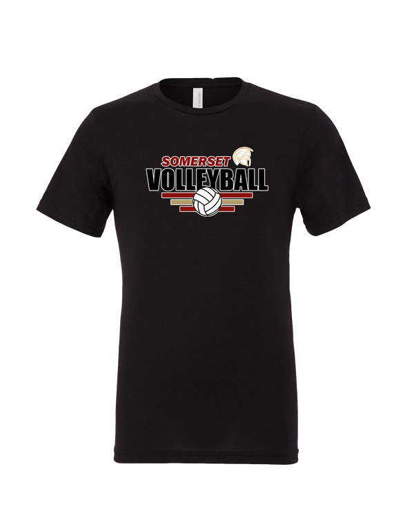 Somerset College Prep Volleyball Logo - Mens Tri Blend Shirt