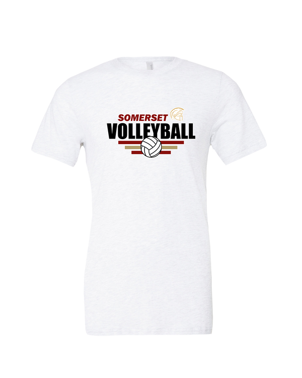 Somerset College Prep Volleyball Logo - Mens Tri Blend Shirt