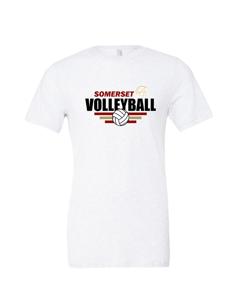 Somerset College Prep Volleyball Logo - Mens Tri Blend Shirt