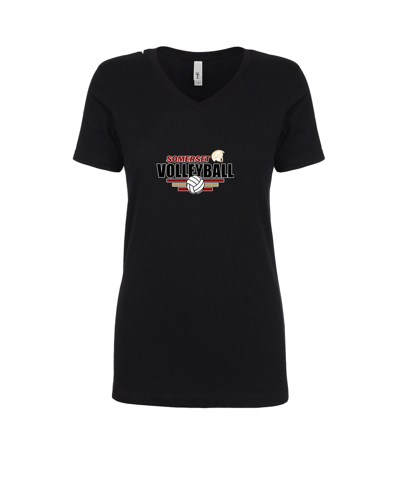 Somerset College Prep Volleyball Logo - Womens V-Neck