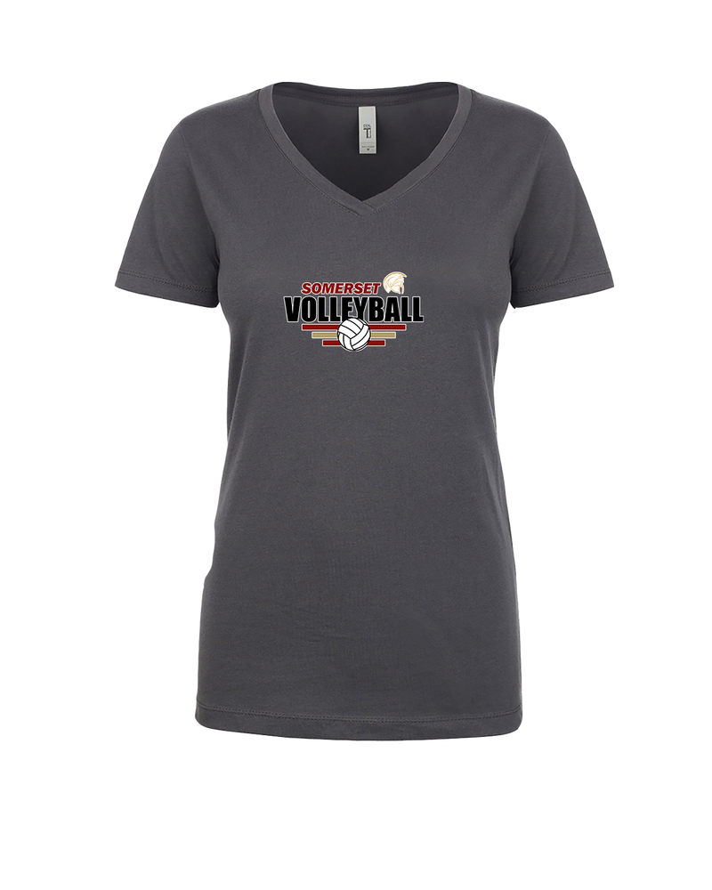 Somerset College Prep Volleyball Logo - Womens V-Neck