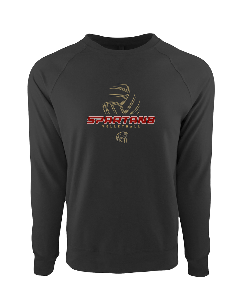 Somerset College Prep Volleyball VB Outline - Crewneck Sweatshirt