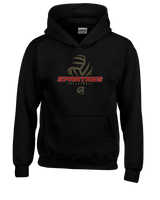 Somerset College Prep Volleyball VB Outline - Cotton Hoodie