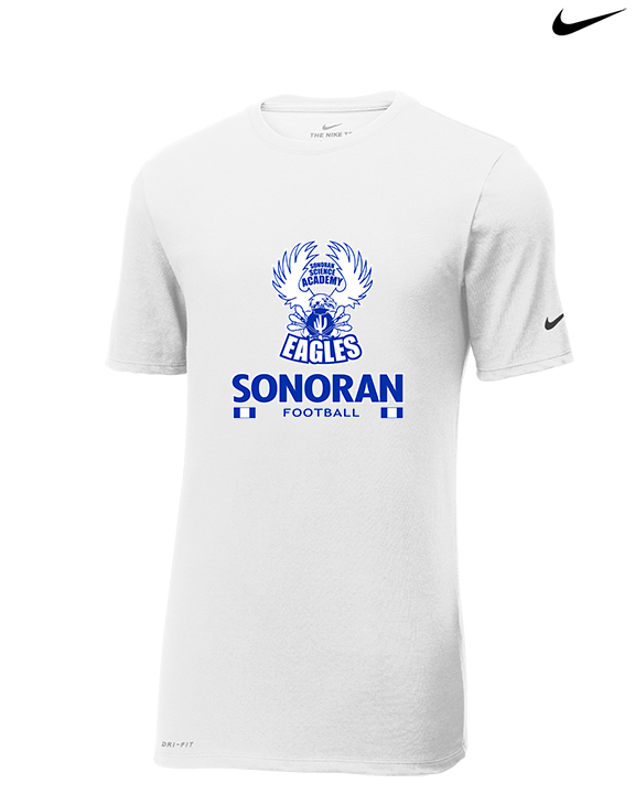 Sonoran Science Academy Football Stacked - Mens Nike Cotton Poly Tee