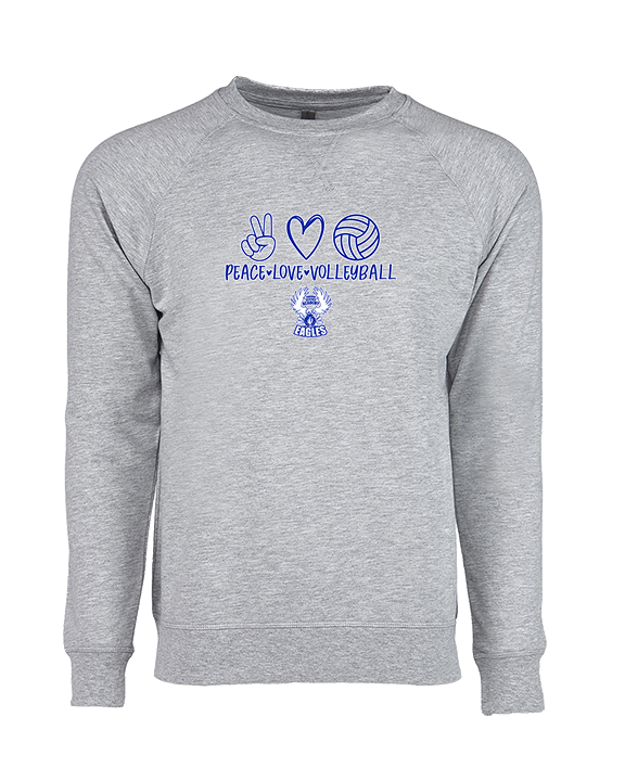 Sonoran Science Academy Volleyball Peace Love Vball - Crewneck Sweatshirt