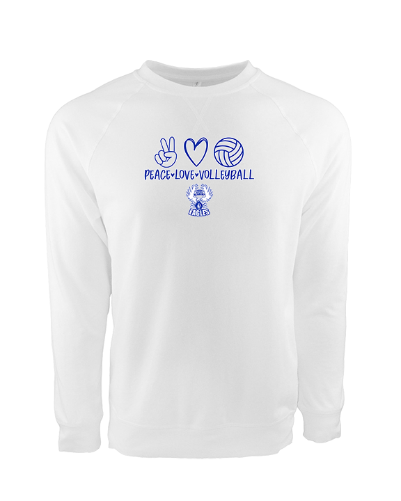 Sonoran Science Academy Volleyball Peace Love Vball - Crewneck Sweatshirt