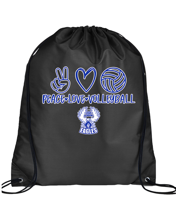 Sonoran Science Academy Volleyball Peace Love Vball - Drawstring Bag