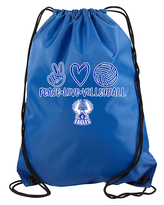 Sonoran Science Academy Volleyball Peace Love Vball - Drawstring Bag