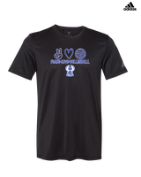 Sonoran Science Academy Volleyball Peace Love Vball - Mens Adidas Performance Shirt