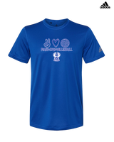 Sonoran Science Academy Volleyball Peace Love Vball - Mens Adidas Performance Shirt