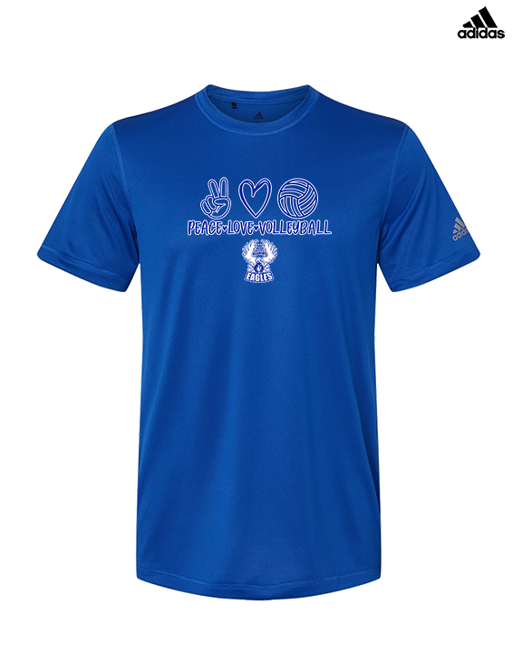 Sonoran Science Academy Volleyball Peace Love Vball - Mens Adidas Performance Shirt