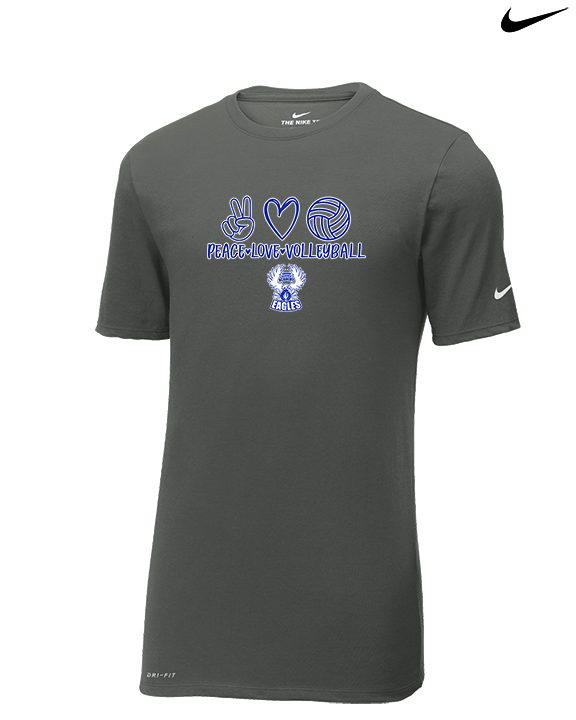 Sonoran Science Academy Volleyball Peace Love Vball - Mens Nike Cotton Poly Tee