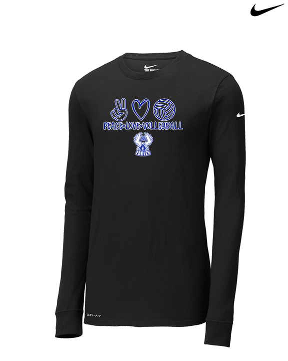 Sonoran Science Academy Volleyball Peace Love Vball - Mens Nike Longsleeve