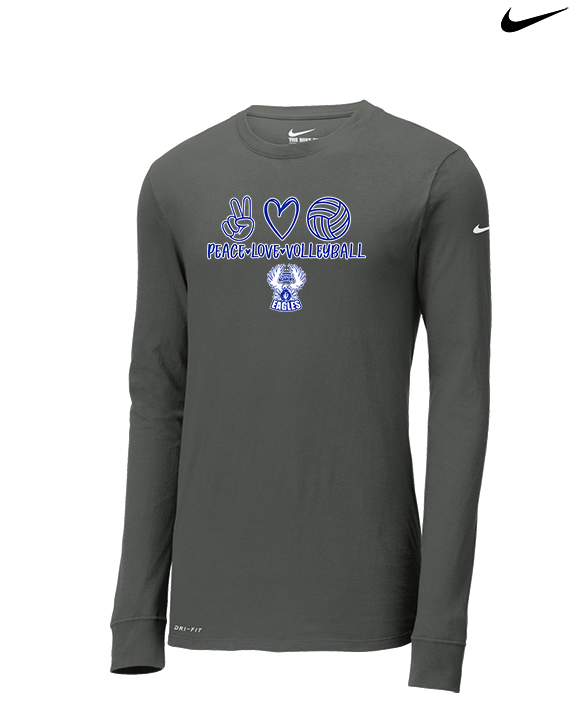 Sonoran Science Academy Volleyball Peace Love Vball - Mens Nike Longsleeve