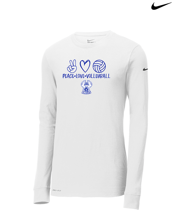 Sonoran Science Academy Volleyball Peace Love Vball - Mens Nike Longsleeve