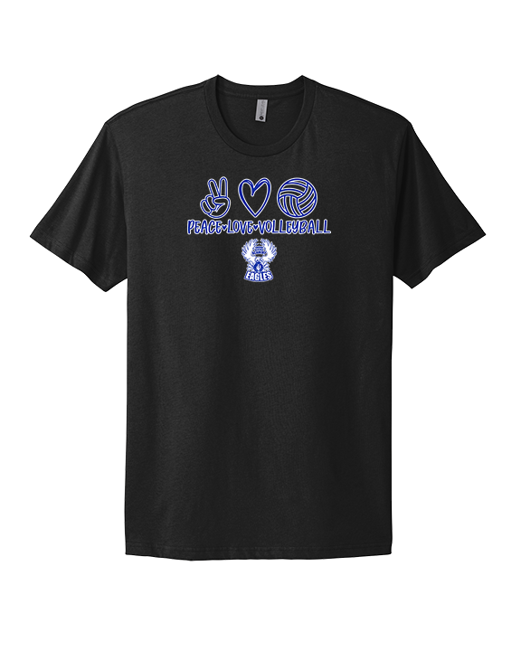 Sonoran Science Academy Volleyball Peace Love Vball - Mens Select Cotton T-Shirt