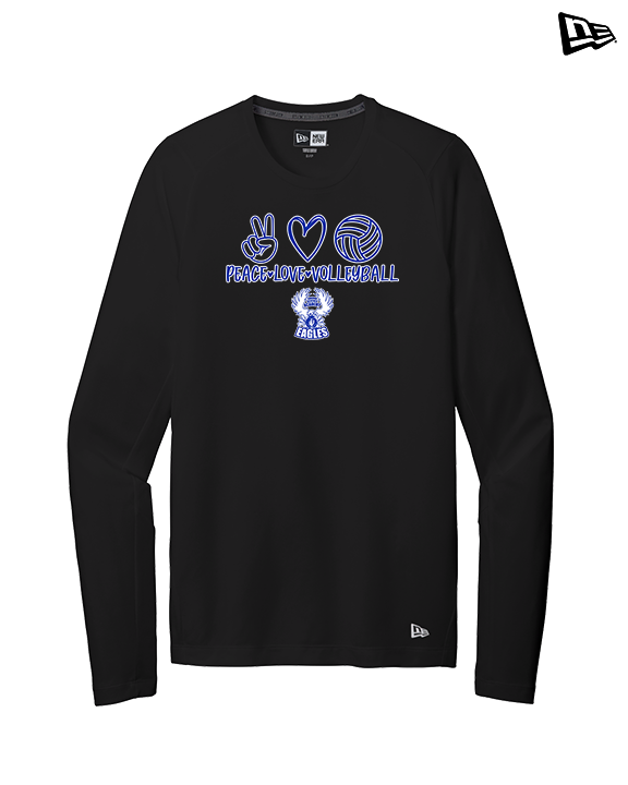 Sonoran Science Academy Volleyball Peace Love Vball - New Era Performance Long Sleeve