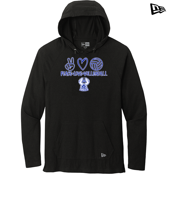 Sonoran Science Academy Volleyball Peace Love Vball - New Era Tri-Blend Hoodie