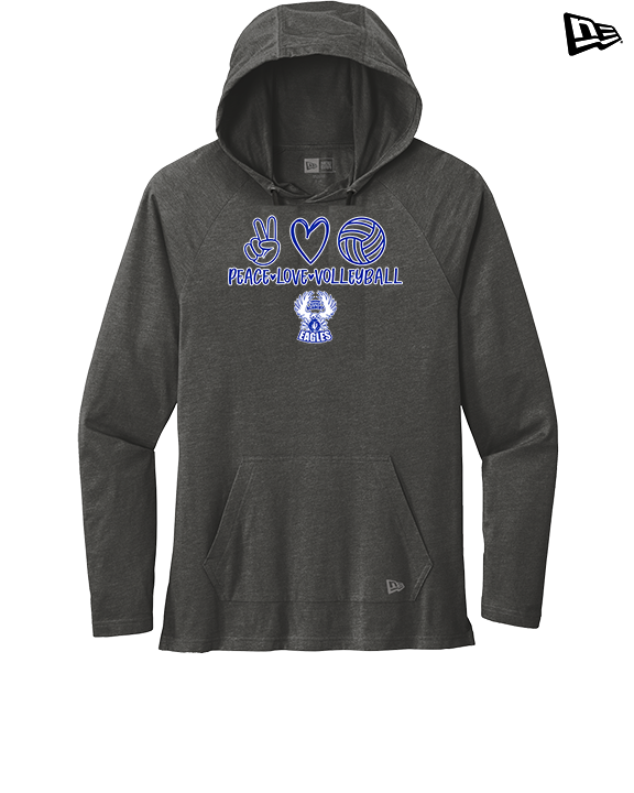 Sonoran Science Academy Volleyball Peace Love Vball - New Era Tri-Blend Hoodie