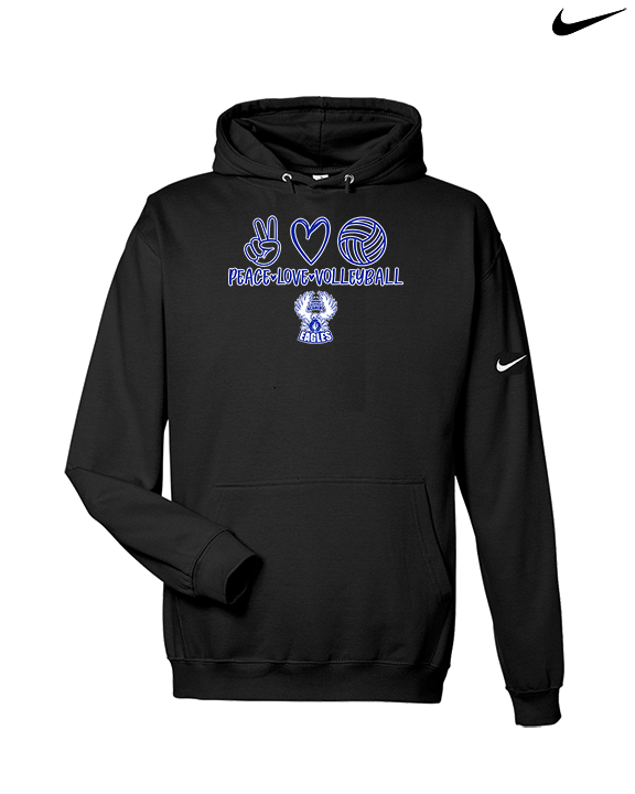 Sonoran Science Academy Volleyball Peace Love Vball - Nike Club Fleece Hoodie