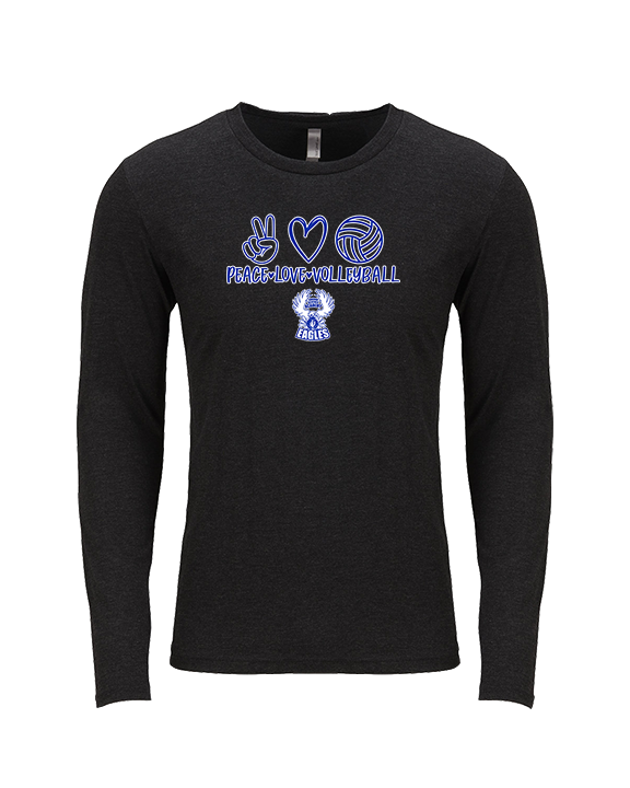 Sonoran Science Academy Volleyball Peace Love Vball - Tri-Blend Long Sleeve