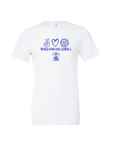 Sonoran Science Academy Volleyball Peace Love Vball - Tri-Blend Shirt