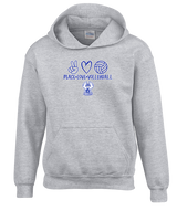 Sonoran Science Academy Volleyball Peace Love Vball - Unisex Hoodie