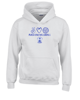 Sonoran Science Academy Volleyball Peace Love Vball - Unisex Hoodie