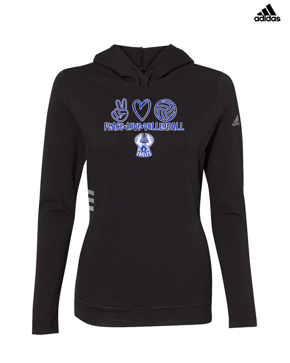 Sonoran Science Academy Volleyball Peace Love Vball - Womens Adidas Hoodie