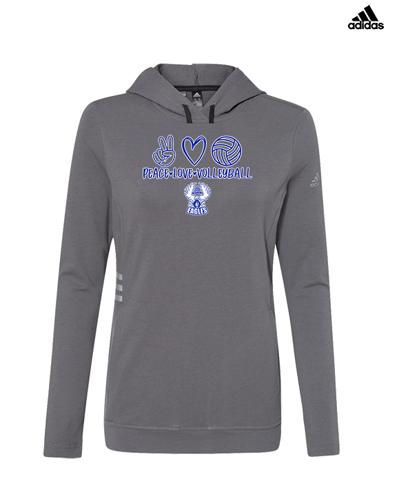 Sonoran Science Academy Volleyball Peace Love Vball - Womens Adidas Hoodie