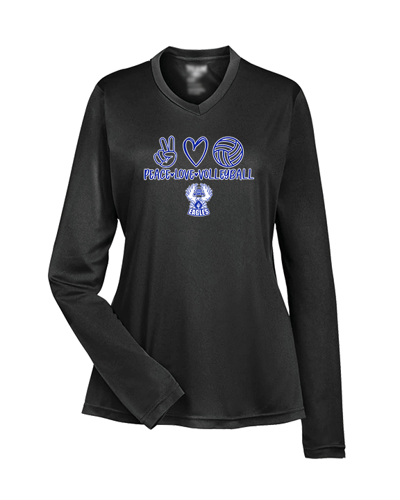 Sonoran Science Academy Volleyball Peace Love Vball - Womens Performance Longsleeve