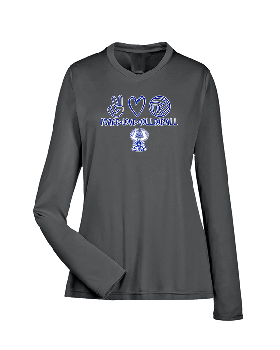 Sonoran Science Academy Volleyball Peace Love Vball - Womens Performance Longsleeve