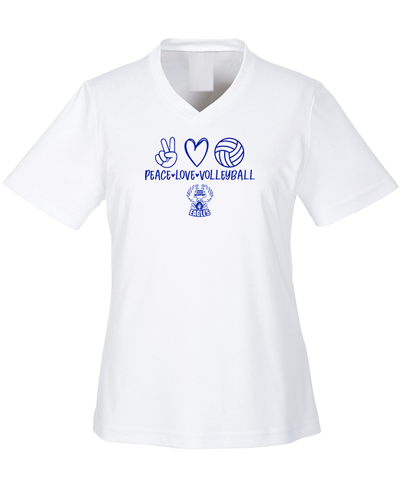 Sonoran Science Academy Volleyball Peace Love Vball - Womens Performance Shirt