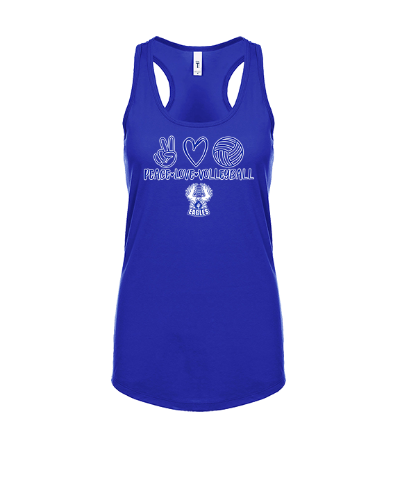 Sonoran Science Academy Volleyball Peace Love Vball - Womens Tank Top