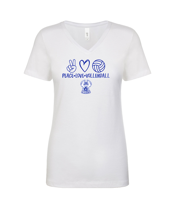 Sonoran Science Academy Volleyball Peace Love Vball - Womens Vneck