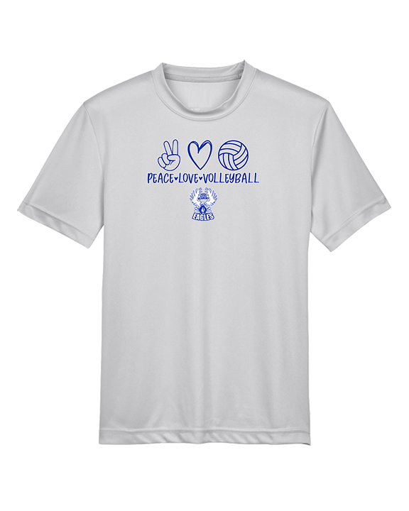 Sonoran Science Academy Volleyball Peace Love Vball - Youth Performance Shirt