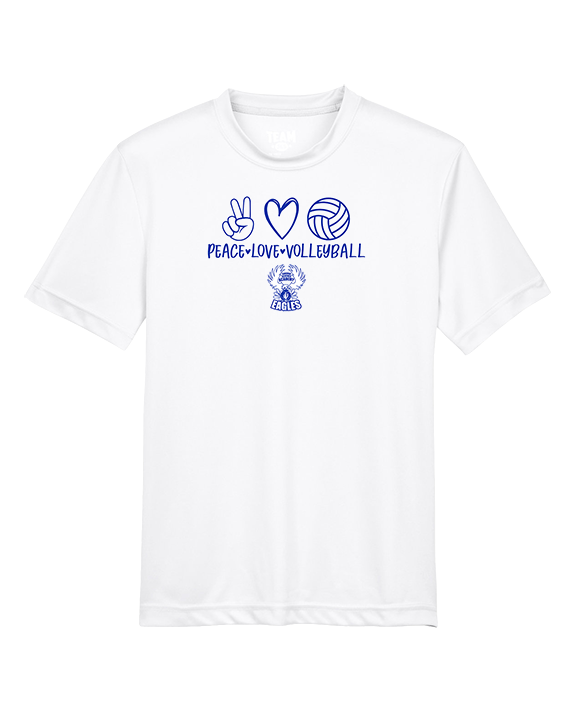 Sonoran Science Academy Volleyball Peace Love Vball - Youth Performance Shirt