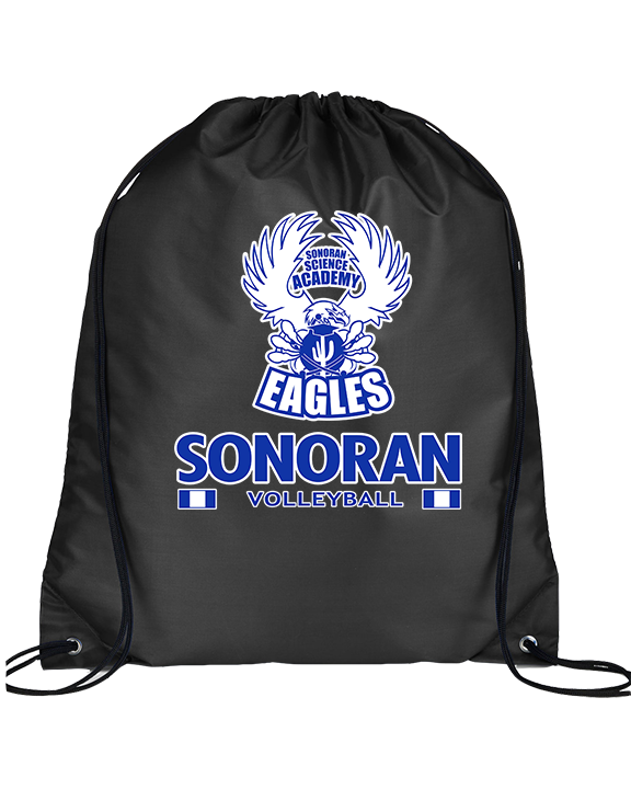 Sonoran Science Academy Volleyball Stacked - Drawstring Bag