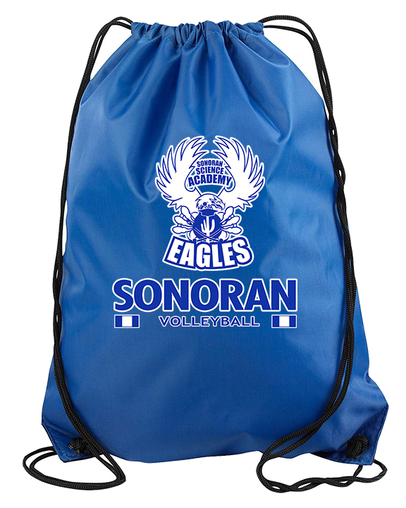 Sonoran Science Academy Volleyball Stacked - Drawstring Bag