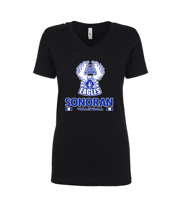 Sonoran Science Academy Volleyball Stacked - Womens Vneck