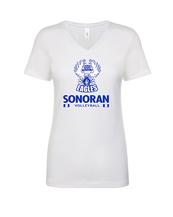 Sonoran Science Academy Volleyball Stacked - Womens Vneck