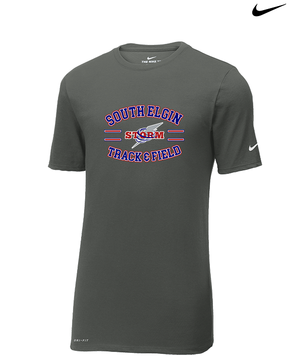 South Elgin HS Track & Field Curve - Mens Nike Cotton Poly Tee