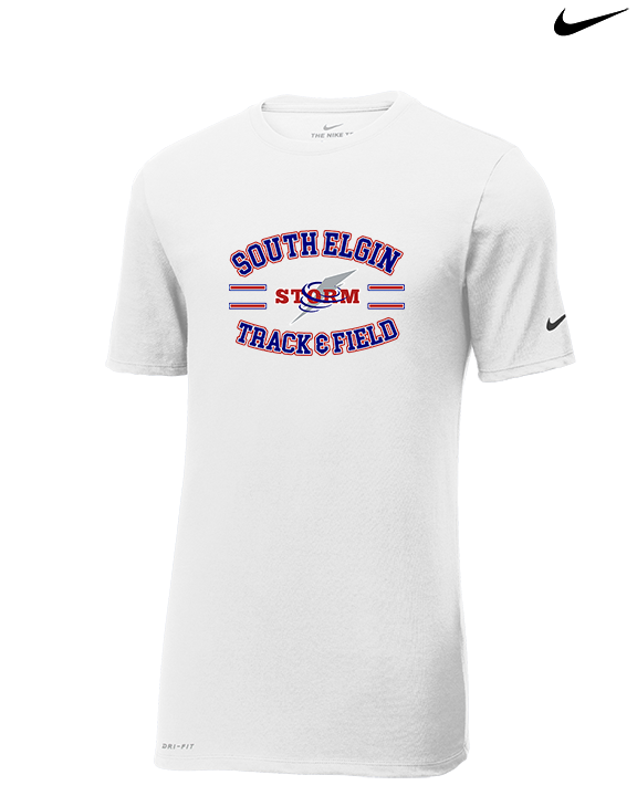 South Elgin HS Track & Field Curve - Mens Nike Cotton Poly Tee