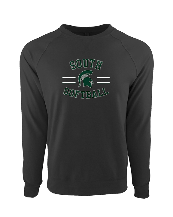 South HS Softball Curve - Crewneck Sweatshirt