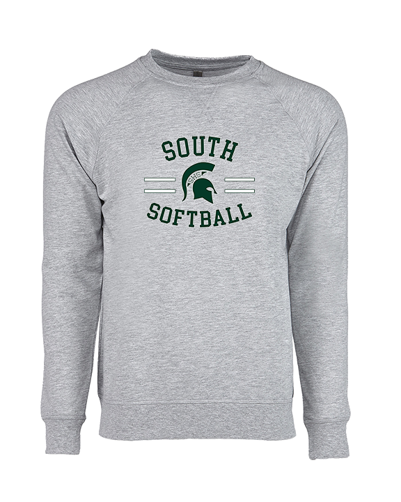 South HS Softball Curve - Crewneck Sweatshirt