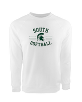 South HS Softball Curve - Crewneck Sweatshirt