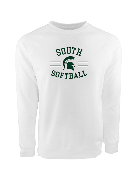 South HS Softball Curve - Crewneck Sweatshirt