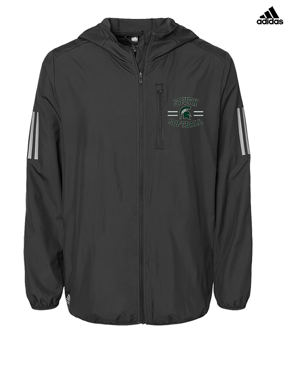 South HS Softball Curve - Mens Adidas Full Zip Jacket