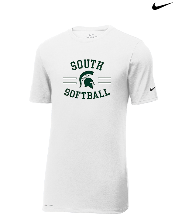 South HS Softball Curve - Mens Nike Cotton Poly Tee