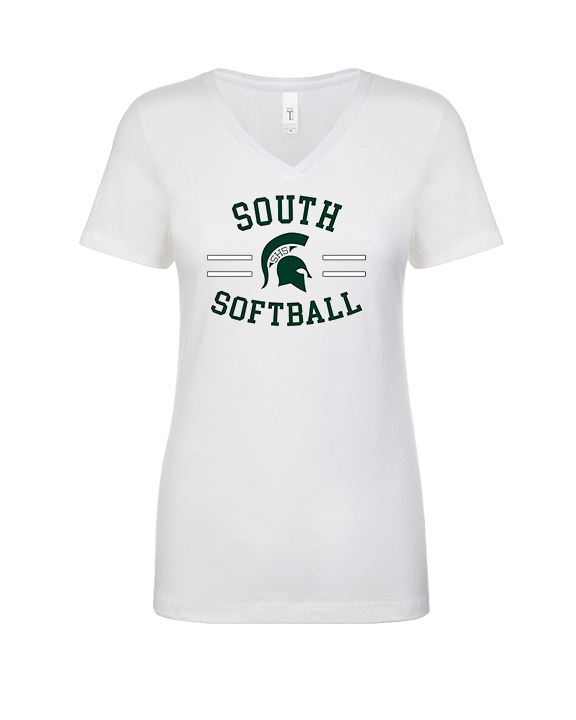 South HS Softball Curve - Womens V-Neck